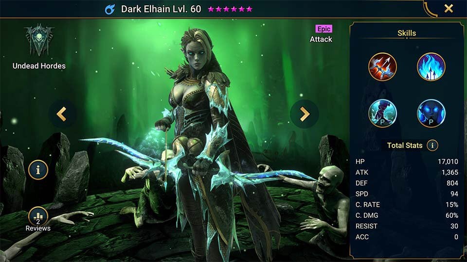 Elhain raid shadow legends deals build