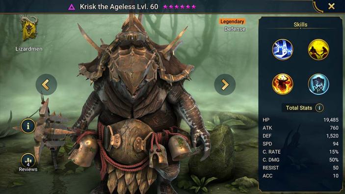 Krisk The Ageless Hellhades Raid Shadow Legends