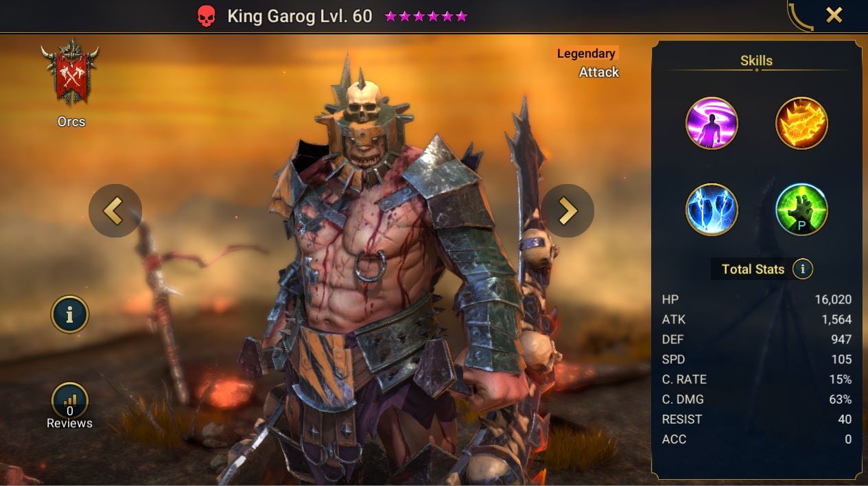 King Garog - HellHades - Raid Shadow Legends