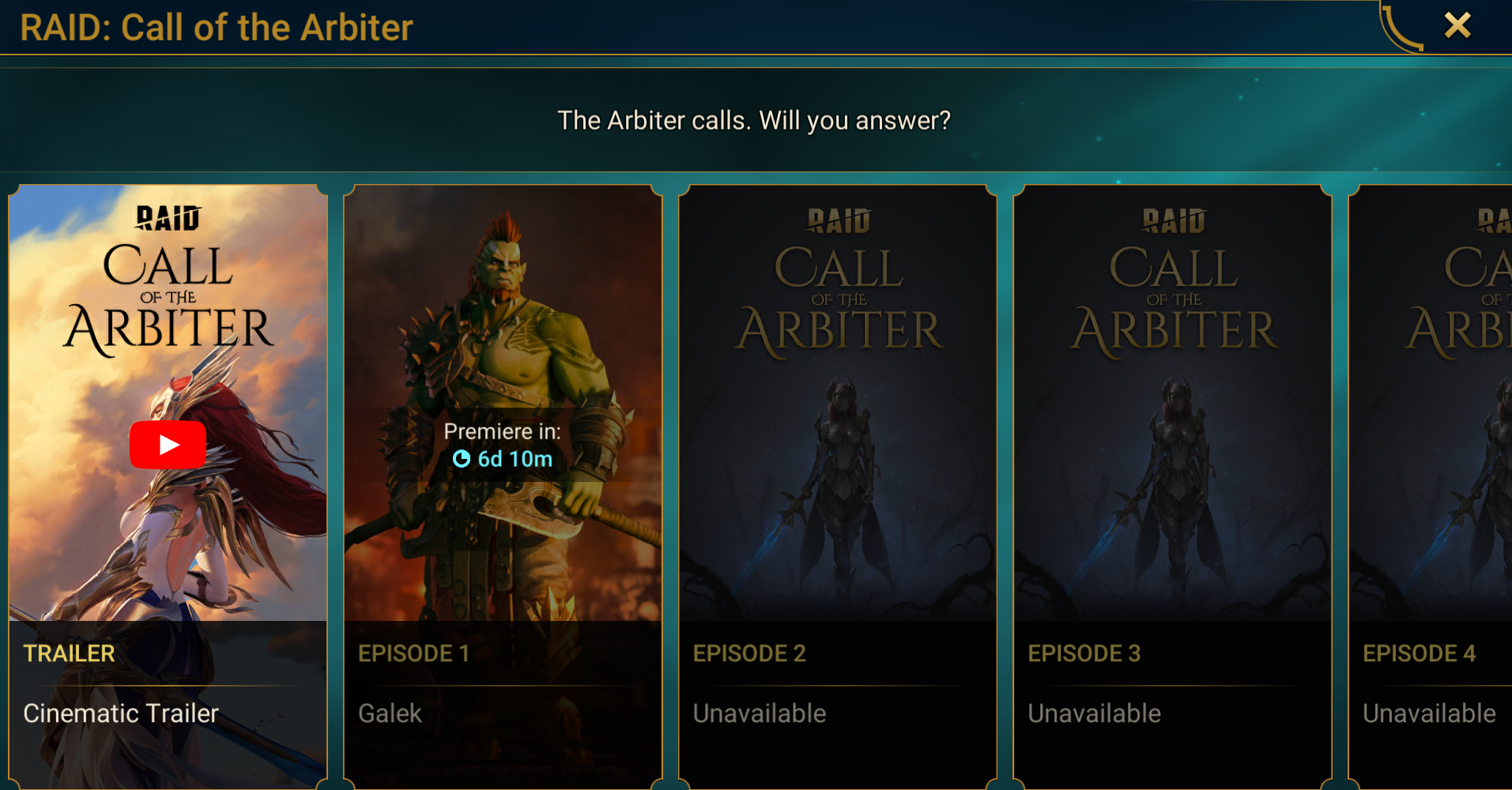 Call of the Arbiter In-Game