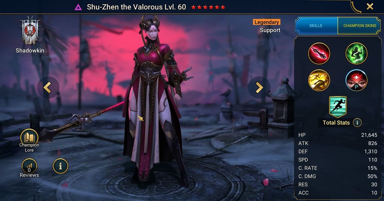 Shu-Zhen the Valorous Stat Champion Artwork