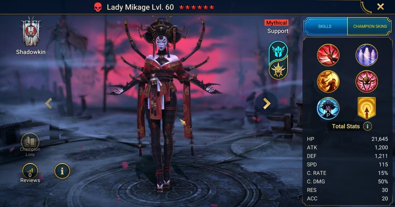 Lady Mikage - HellHades - Raid Shadow Legends