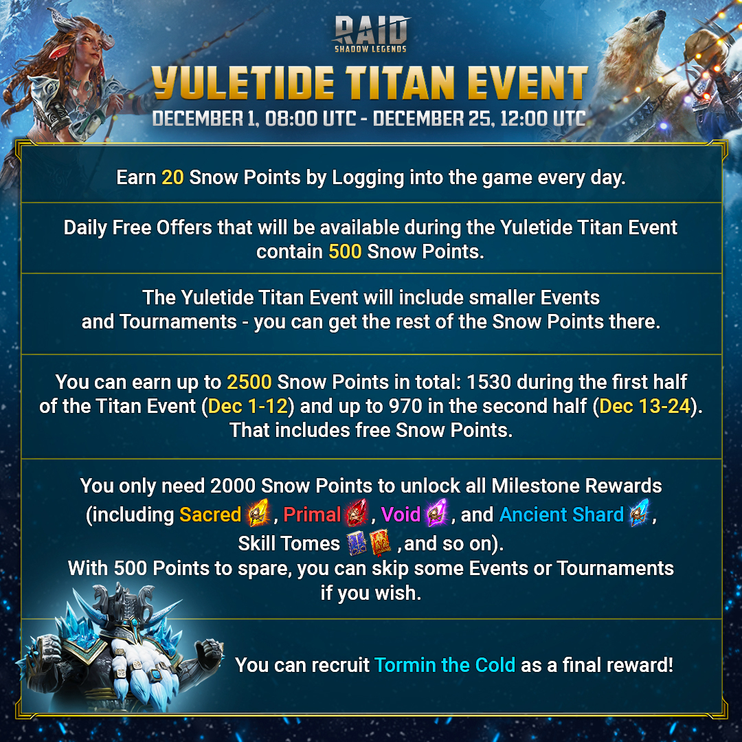Yuletide Titan Event Guide Raid Shadow Legends
