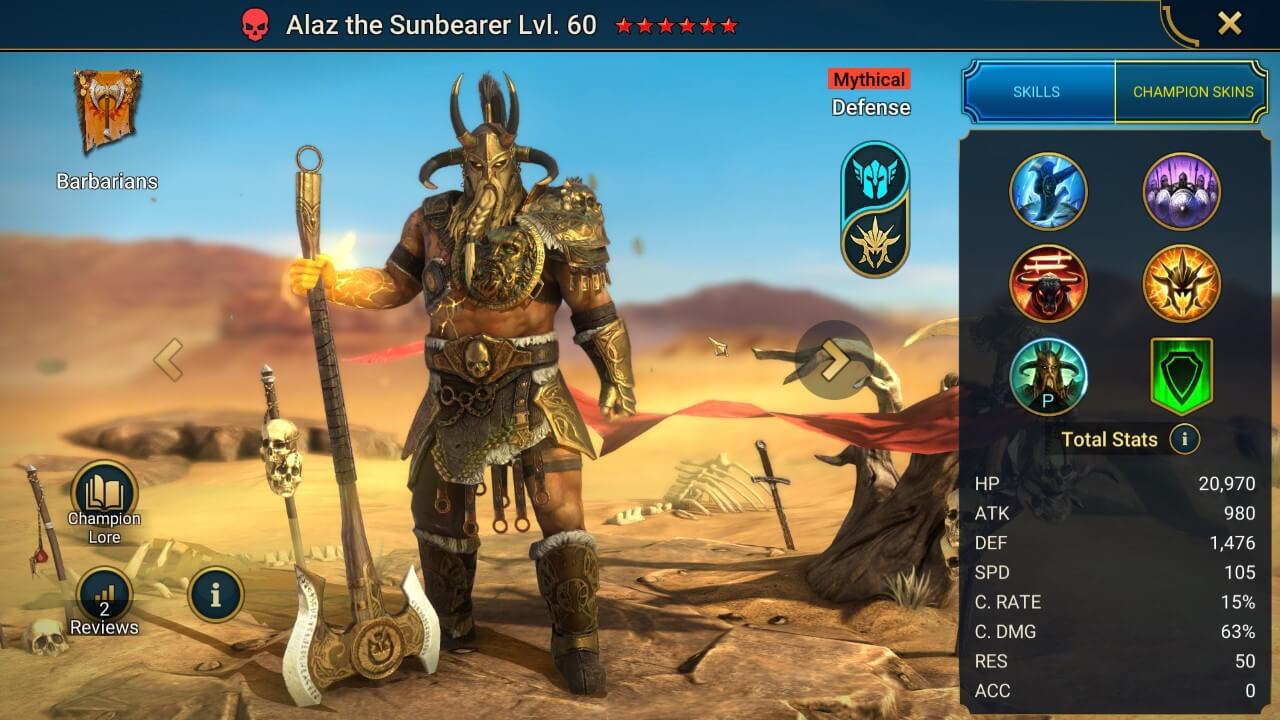 Alaz The Sunbearer - HellHades - Raid Shadow Legends