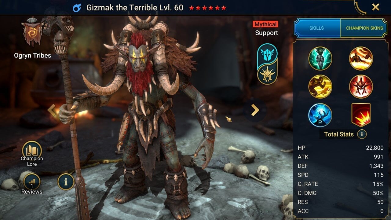 Champion Splash Artwork with Stats