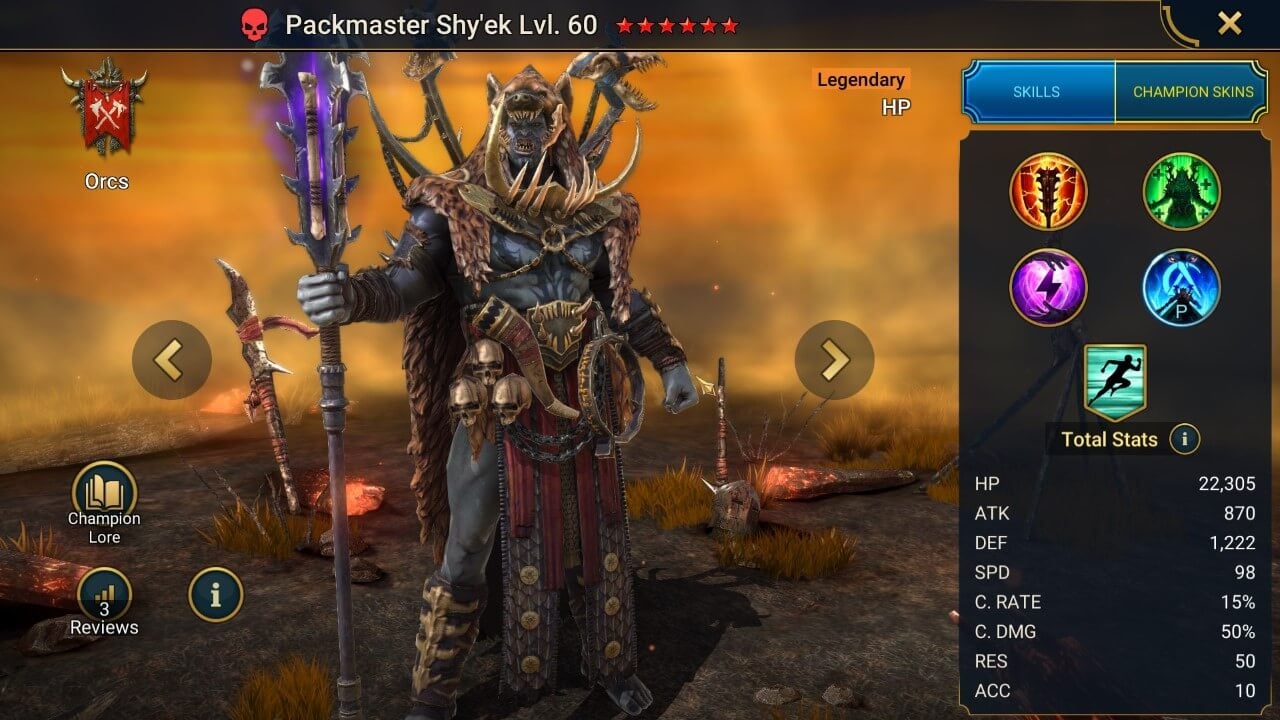 Packmaster Shyek Splash Artwork Packmaster Shyek Splash Artwork with Stats