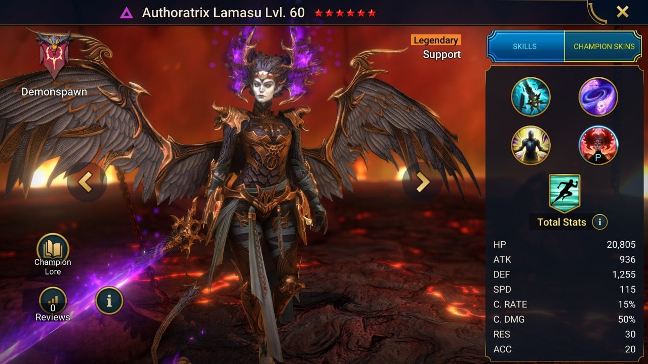 Authoratrix Lamasu Splash Artwork Authoratrix Lamasu Splash Artwork with Stats