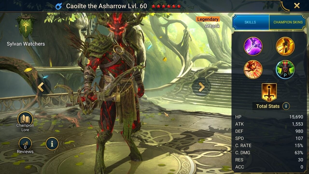 Champion Splash Artwork with Stats