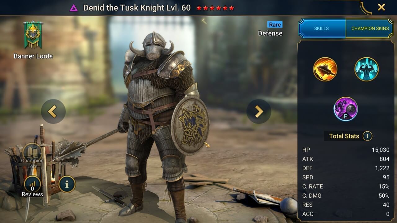 Champion Splash Artwork with Stats