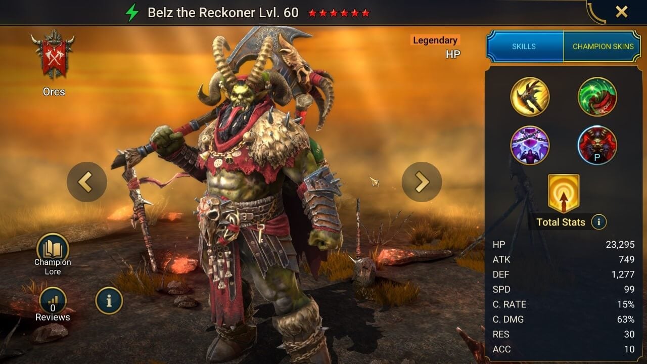 Champion Splash Artwork with Stats