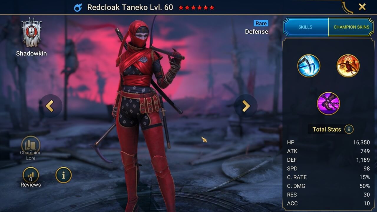 Champion Splash Artwork with Stats