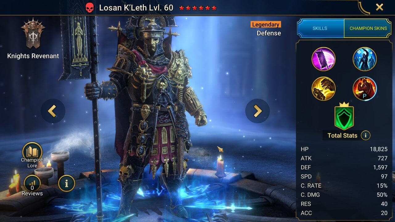 Losan KLeth Splash Artwork Losan K'Leth Artwork with Stats