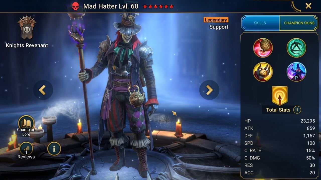 Champion Splash Artwork with Stats