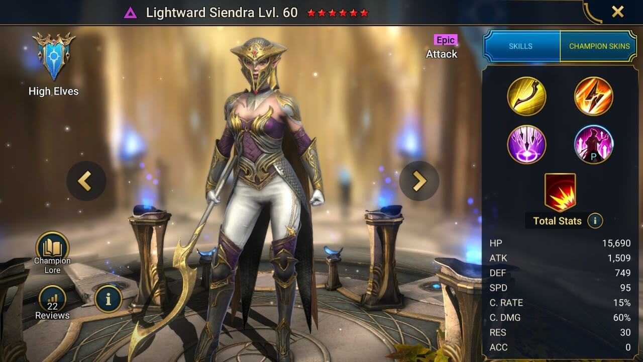 Champion Splash Artwork with Stats