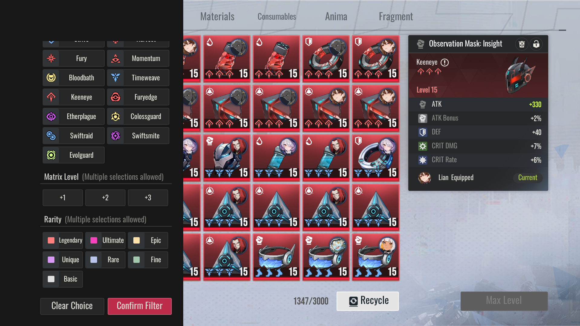 Gear index