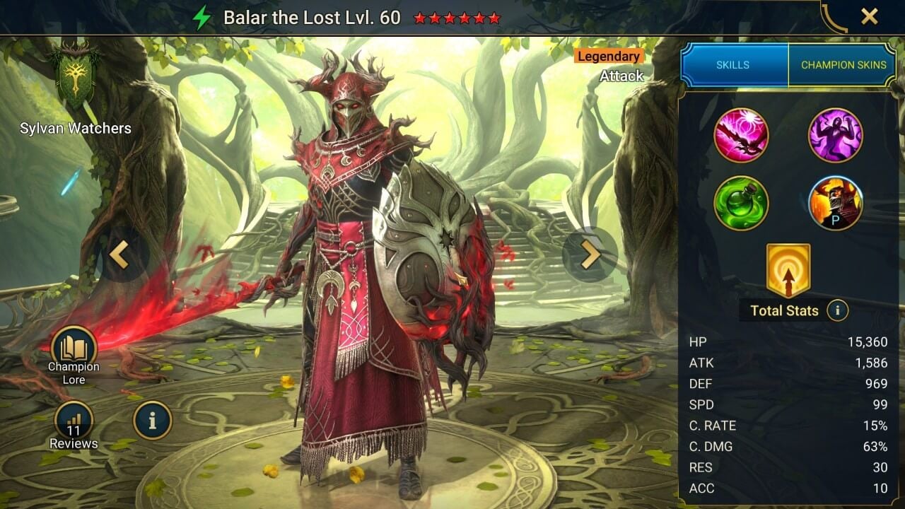 Balar the Lost Splash Balar the Lost Splash Artwork with Stats