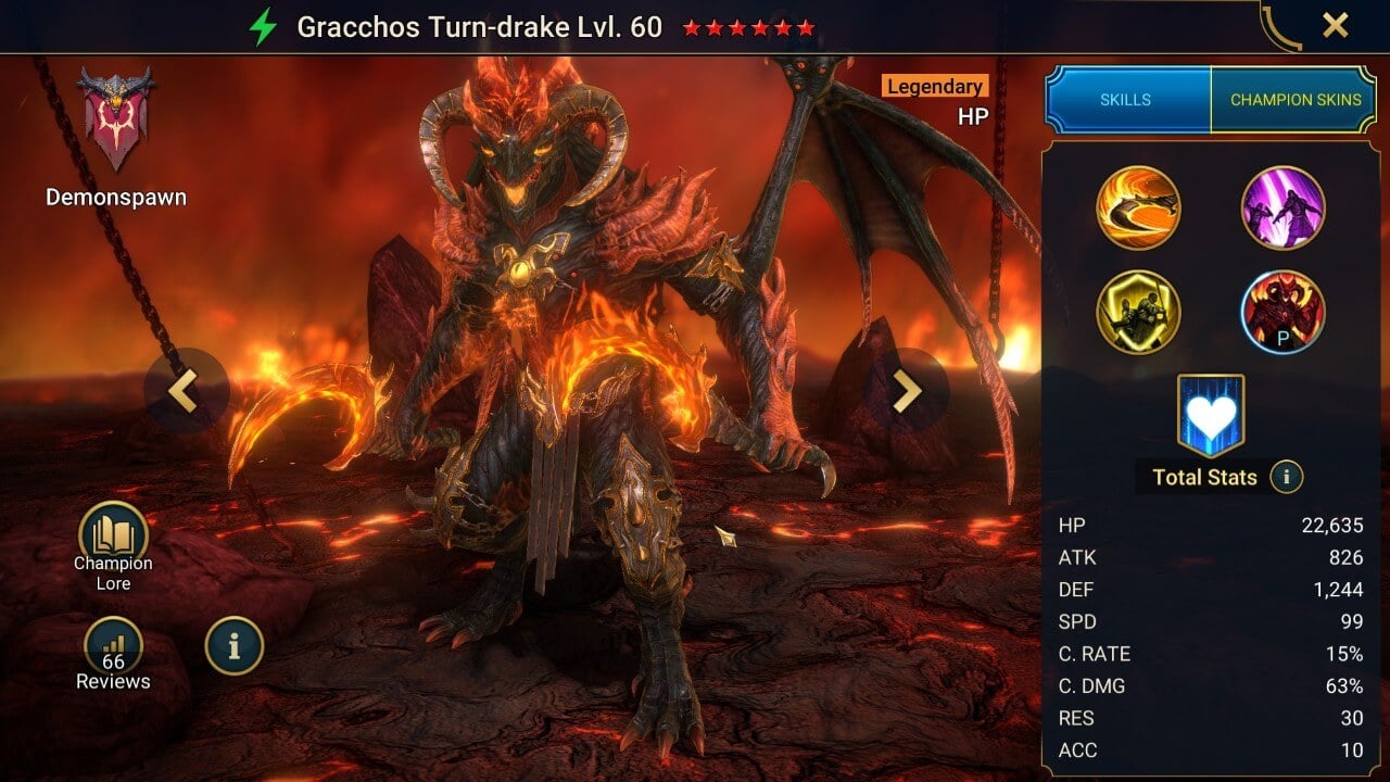 Gracchos Turn-Drake Splash Artwork Grachos Turn-Drake Splash Artwork with Stats