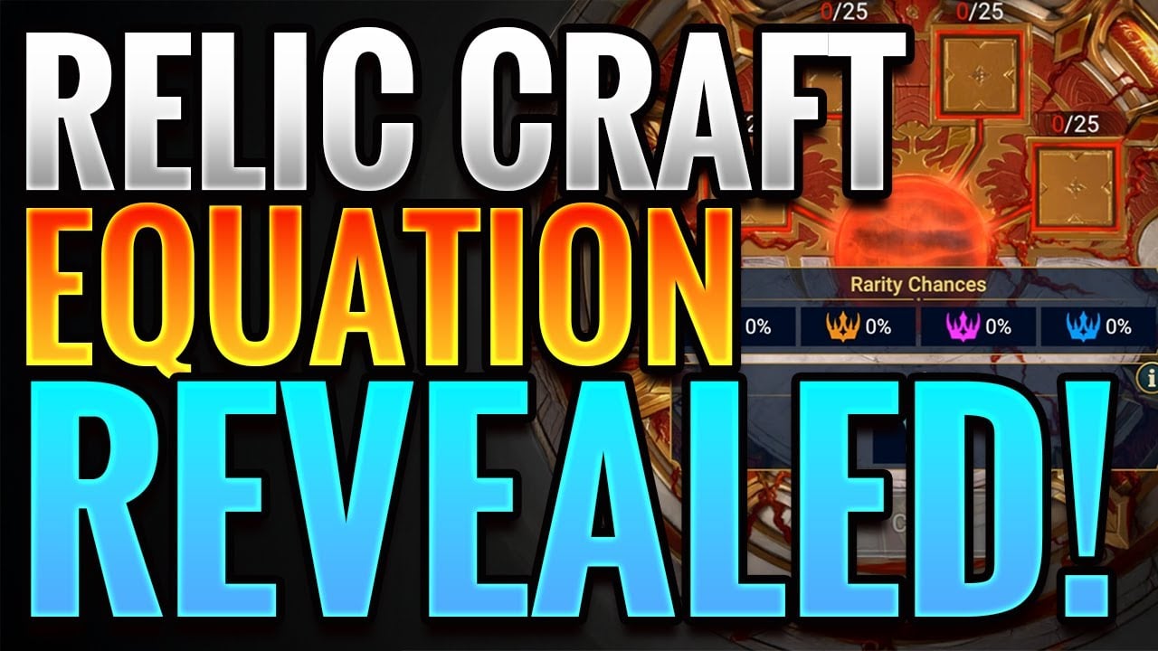 Relic Crafting Equation revealed