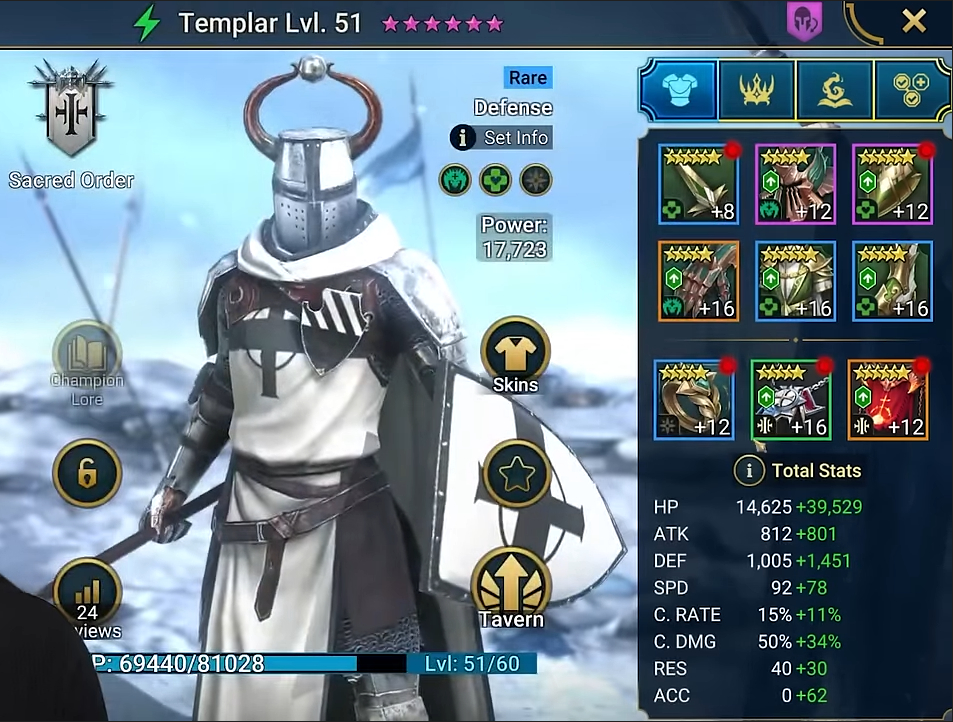 Templar build