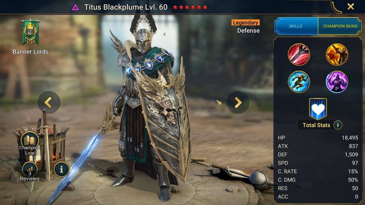Titus Blackplume Splash Artwork
