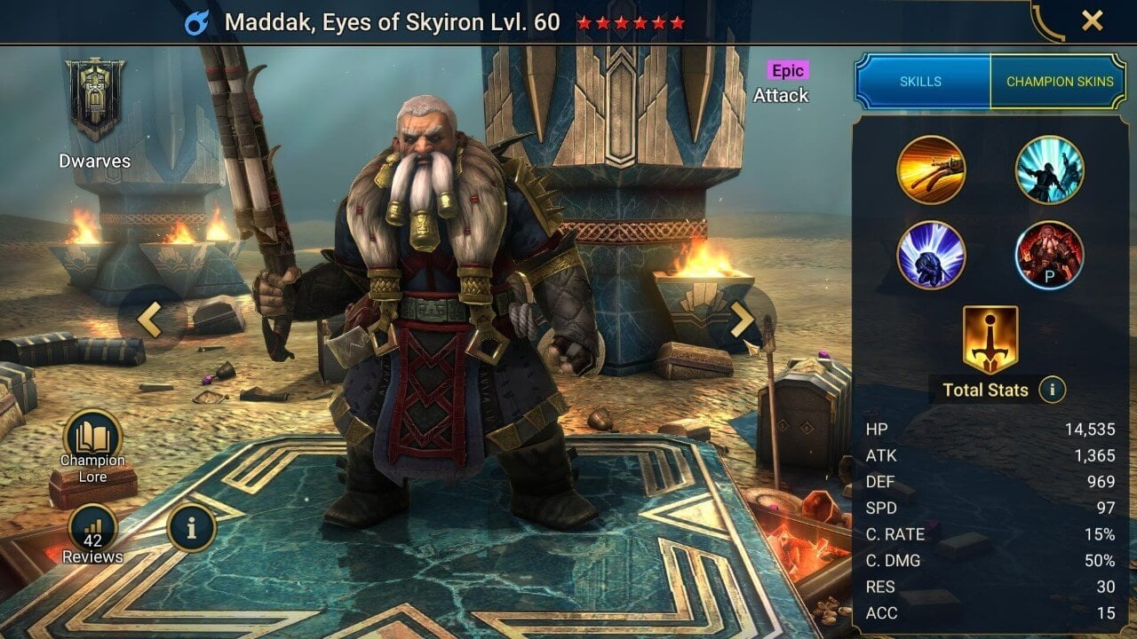 Champion Splash Artwork with Stats