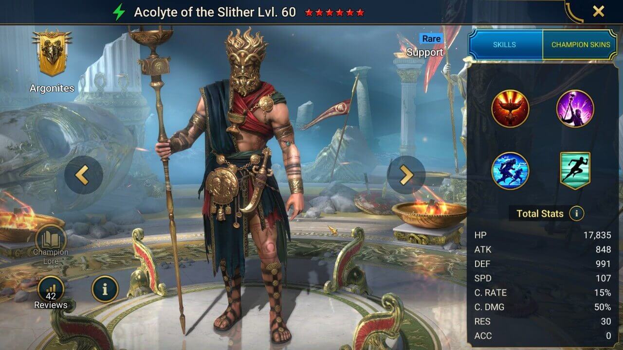 Champion Splash Artwork with Stats