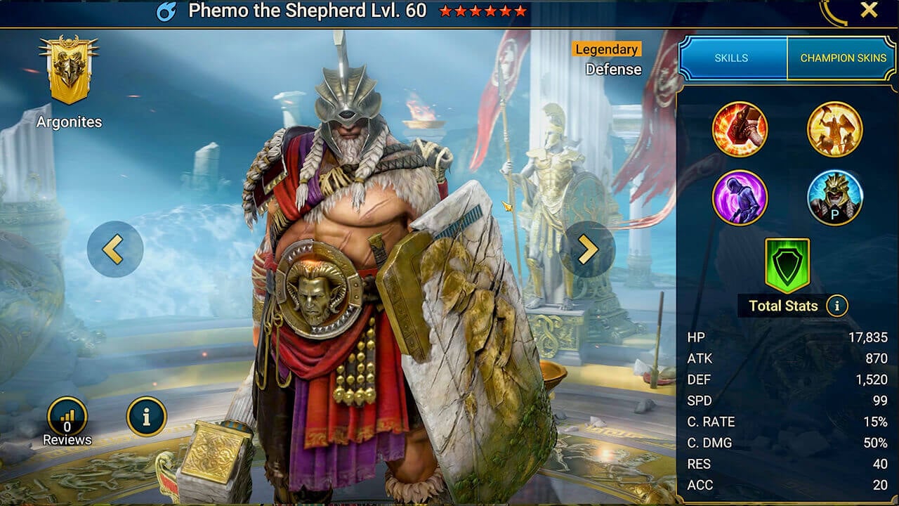 Champion Splash Artwork with Stats