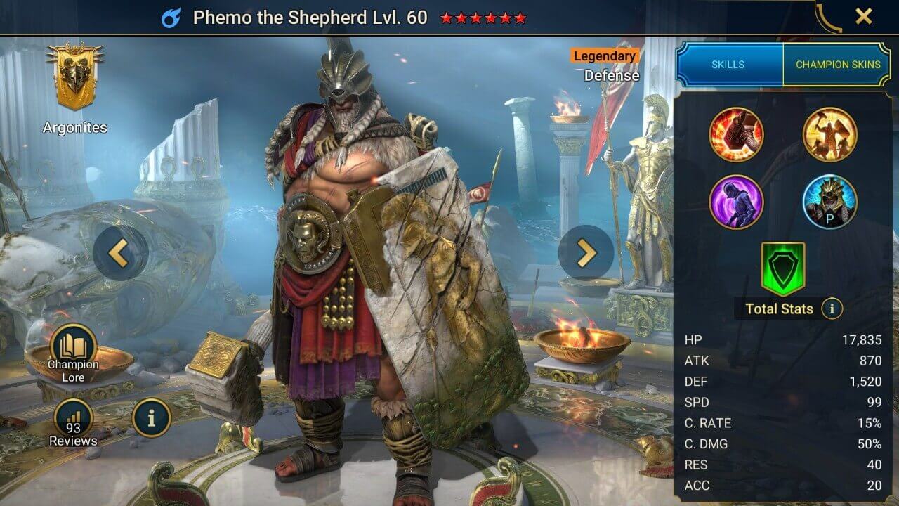 Champion Splash Artwork with Stats