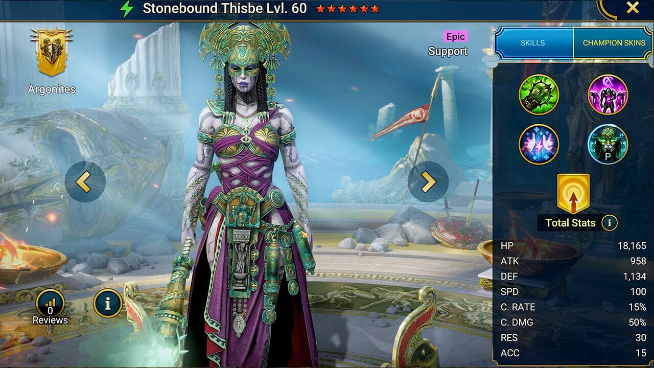 Champion Splash Artwork with Stats