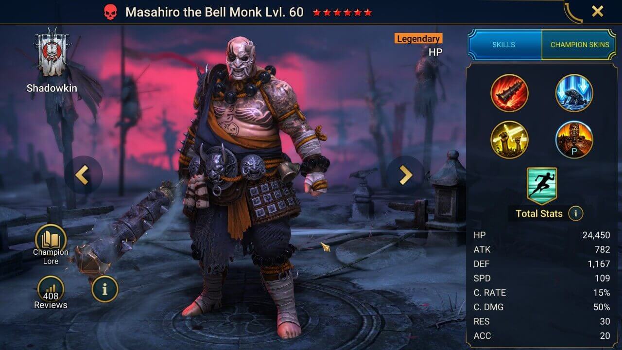 Champion Splash Artwork with Stats