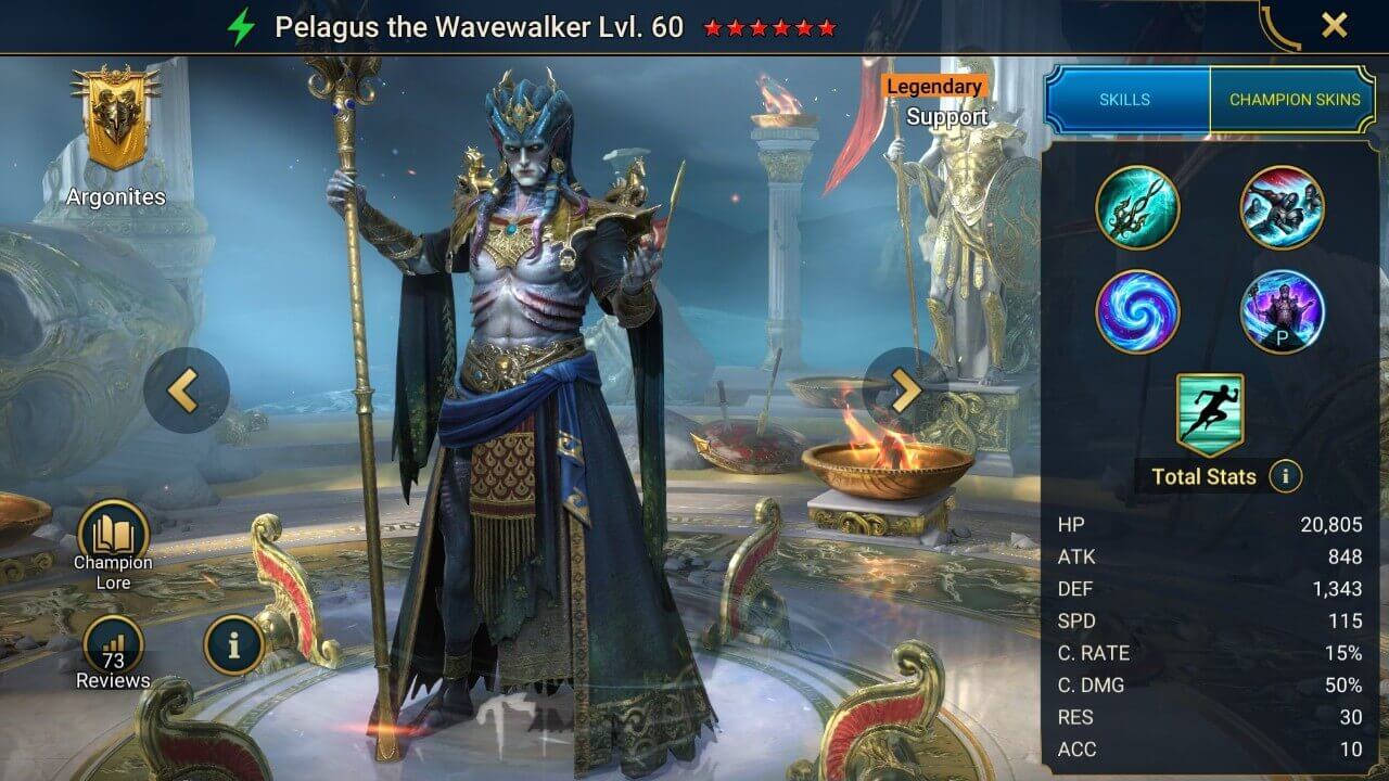 Champion Splash Artwork with Stats
