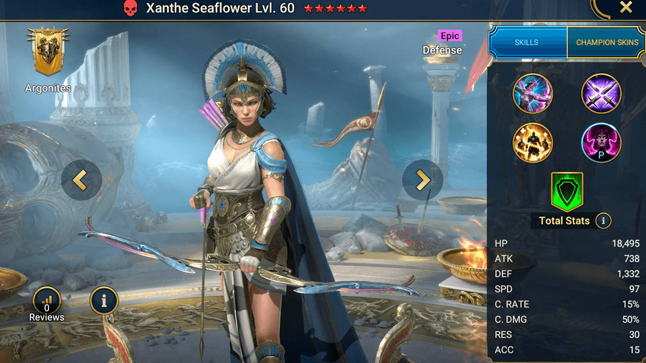 Champion Splash Artwork with Stats