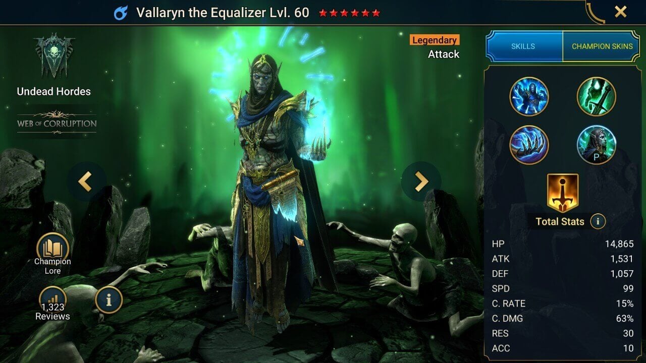 Champion Splash Artwork with Stats