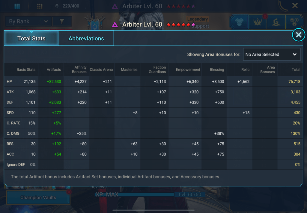Arbiter Stats example Arbiter Stats example