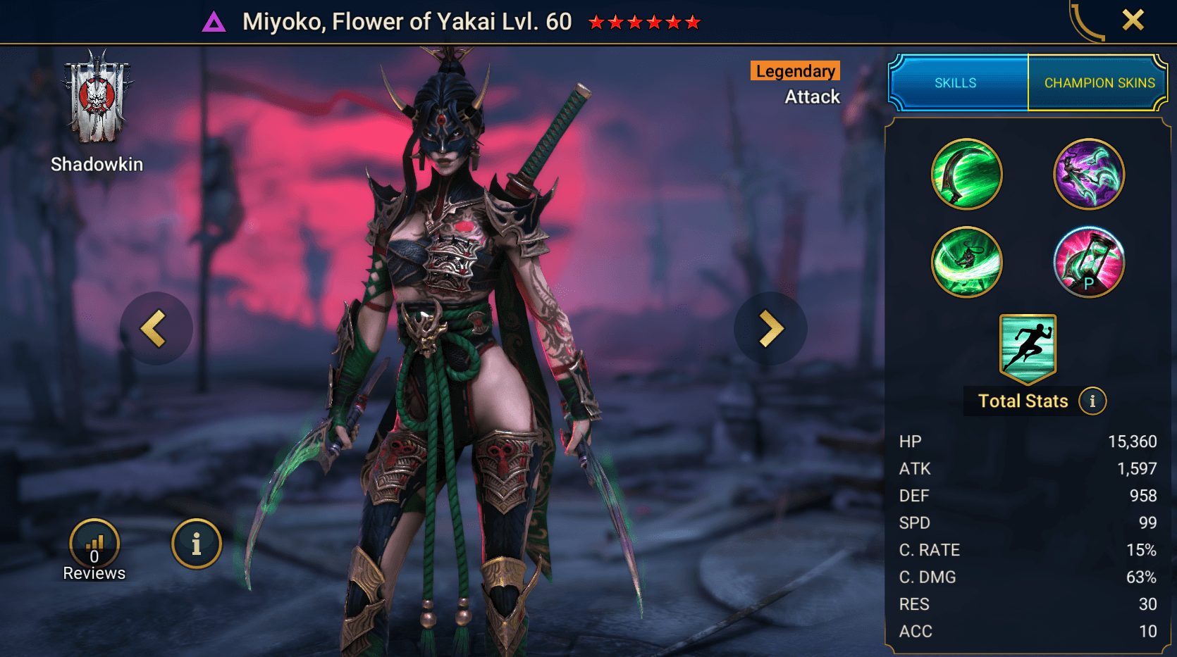 Champion Splash Artwork with Stats