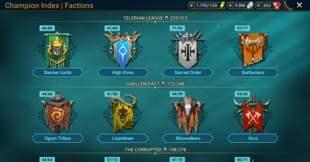 Raid Champion Index Raid Champion Index